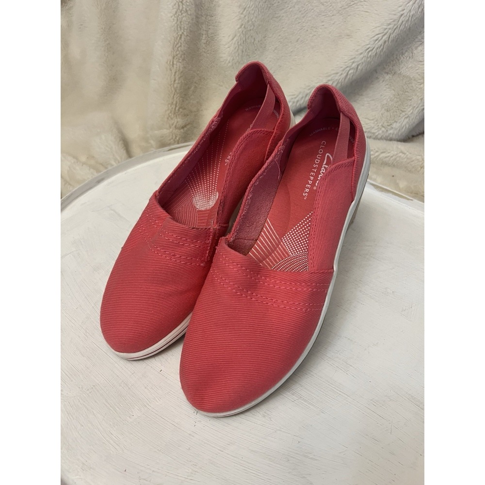 CloudSteppers by Clarks Women's Breeze Step Bright Coral Shoes Size 8 M Washable